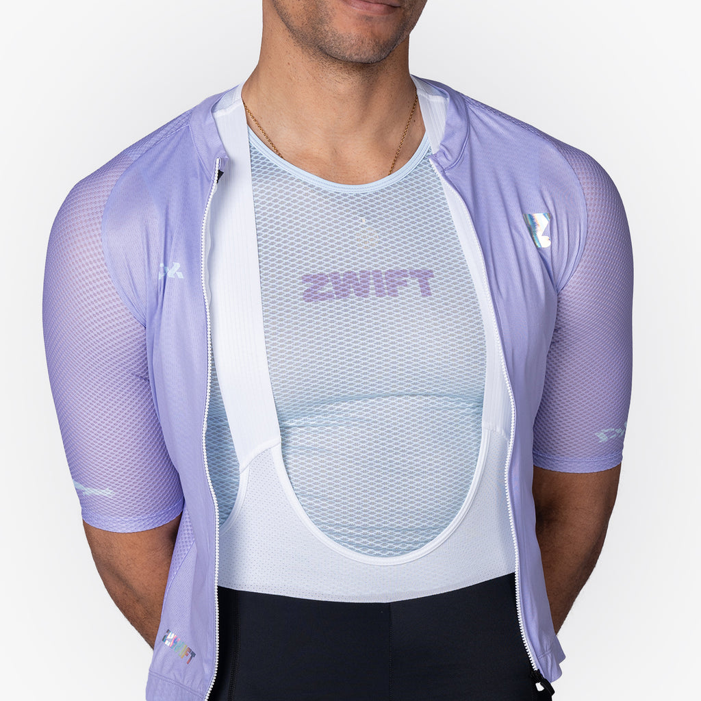 men's frost blue cycling base layer – Zwift Watopia Essentials x Pedal Mafia
