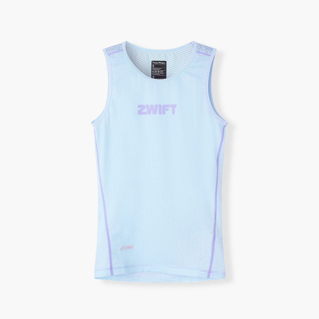 women's frost blue cycling base layer – Zwift Watopia Essentials x Pedal Mafia