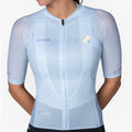 women's frost blue cycling jersey – Zwift Watopia Essentials x Pedal Mafia