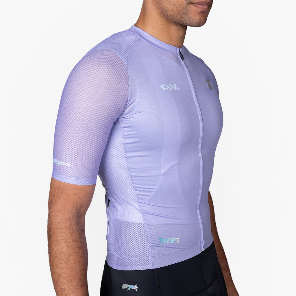 men's lavender cycling jersey – Zwift Watopia Essentials x Pedal Mafia