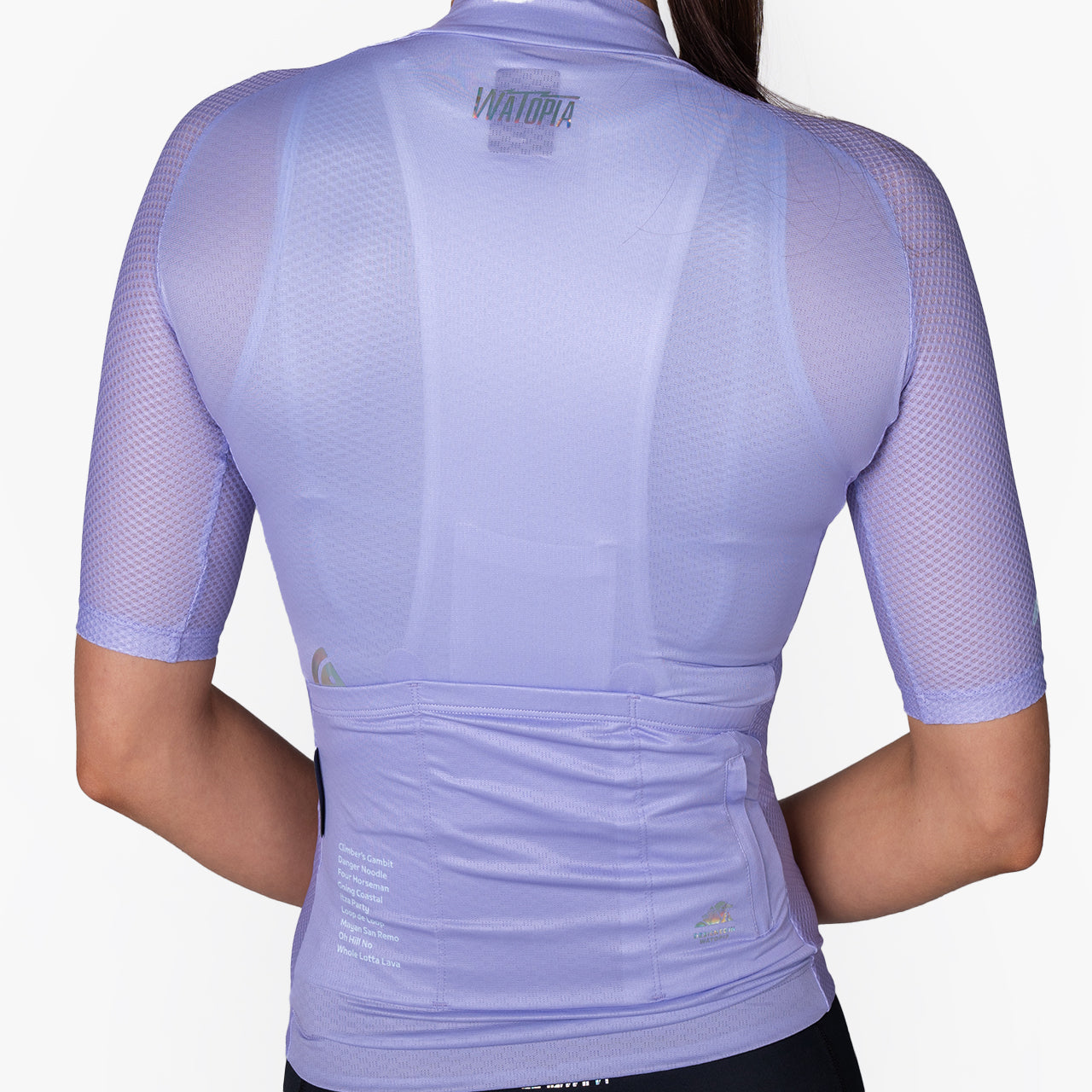 women's lavender cycling jersey – Zwift Watopia Essentials x Pedal Mafia
