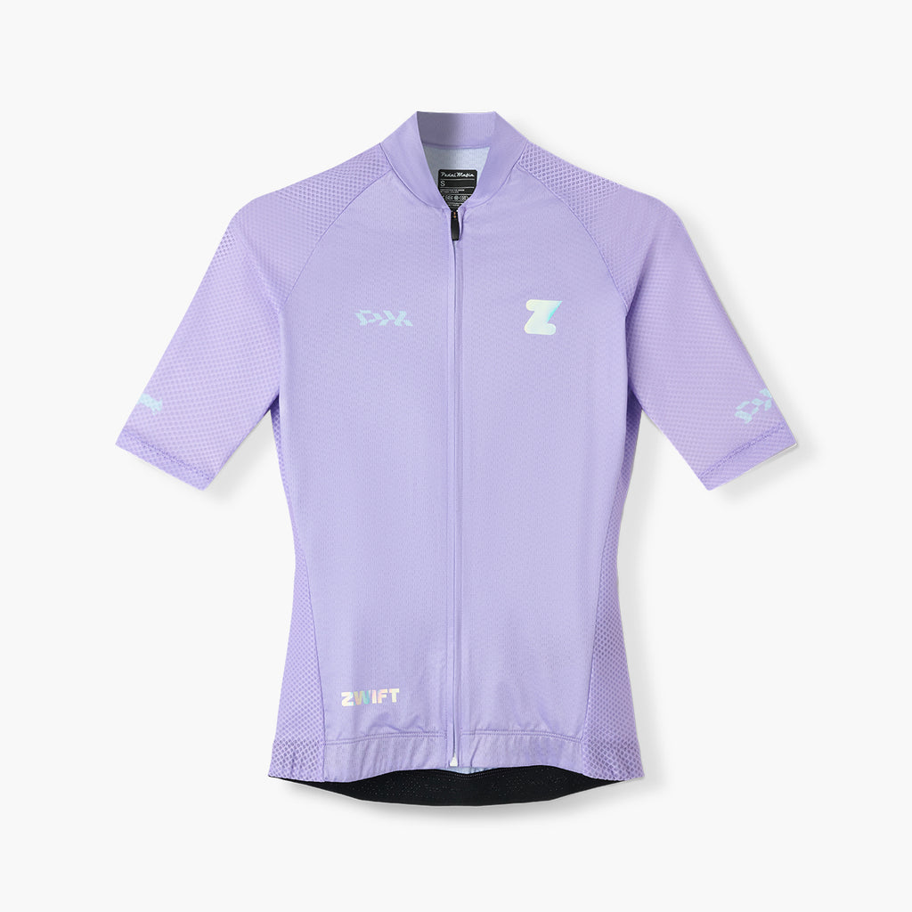 women's lavender cycling jersey – Zwift Watopia Essentials x Pedal Mafia