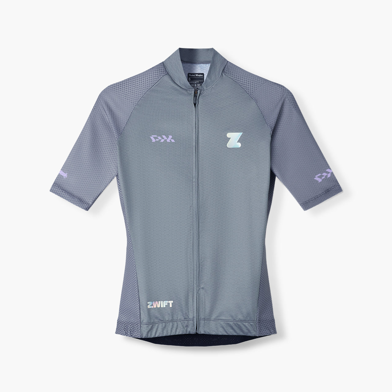 women's slate grey cycling jersey – Zwift Watopia Essentials x Pedal Mafia